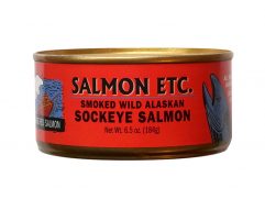 Fancy Smoked Sockeye Salmon 6.5 oz - 24 cans
