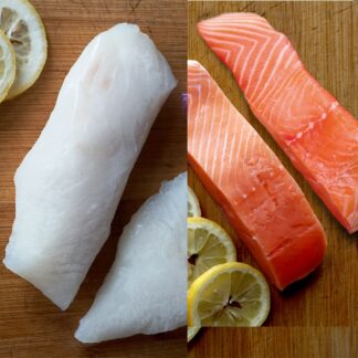 5lbs King Salmon and 5lb Halibut | Fresh and Wild